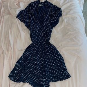 Polkadot navy America eagle tie dress!